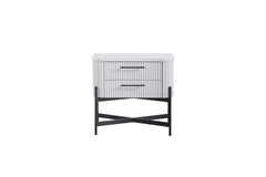 2 Drawer Nightstand - White (USB Type C)