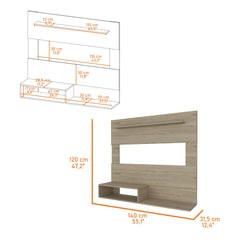 Cabos Floating Entertainment Center For TV´s up 55", One Upper Shelf, Two Shelves