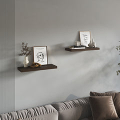 Floating Shelves, Dark Oak, 2 Shelves, 1.50" H
