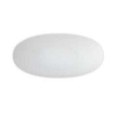 71" Premium Solid Surface Deep Soaking Bathtub