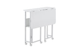 Folding Desk Small Foldable Desk for Small Space, 31.5 Inches Writing Computer Desk in Study, Home Office Foldable Office Desk for Bedroom 80*58,white