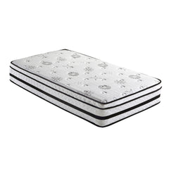 12-inch Twin Mattress Highly Breathable Quilted Cover Hybrid Mattress, White, Plush Foam Mattress in a Box, Luxury Comfort Mattress
