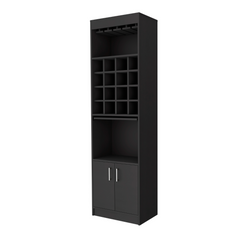 Wenge 16-Bottle 1-Shelf Bar Cabinet