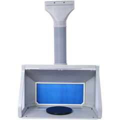Portable Airbrush Paint Spray Booth Kit Pro Paint Set with Turn Table Powerful Fan for Toy Model Parts (LED Spray Booth + Hose Dual Fans)