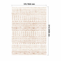 Large Area Rug 5 x 8 ft Anti-Skid and Tear-Resistant Floor Mat Modern Beige