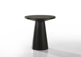 Jacopo Ebony Black 20"W Round Console Table with Pedestal Base