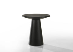 Jacopo Ebony Black 20"W Round Console Table with Pedestal Base