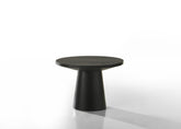 Jacopo Ebony Black 22"W Round End Table with Pedestal Base