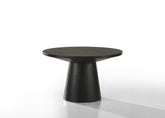 Jacopo Ebony Black 29"W Round Coffee Table with Pedestal Base