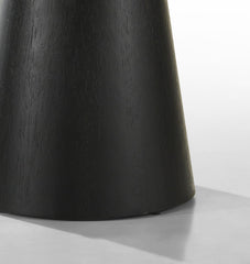 Jacopo Ebony Black 29"W Round Coffee Table with Pedestal Base
