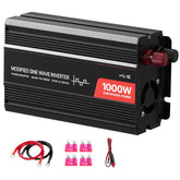 1000W Power Inverter, 12V DC to 120V AC Modified Sine Wave Inverter, Car Charger Converter with USB & Type-C Port, 2 AC Outlets, LED Indicator Light, Ideal for RV, Truck Outdoor Camping