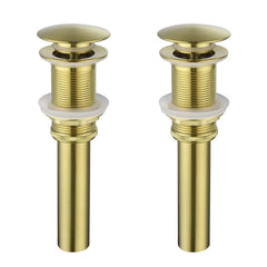 2 Pcs Bathroom Sink Drain without Overflow, Vessel Sink Lavatory Vanity Pop Up Drain Stopper, 304 Stainless Steel