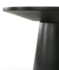 Jasper Ebony Black 29"W Round Coffee Table with Pedestal Base