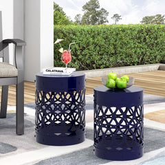 Outdoor Metal S/2 end table
