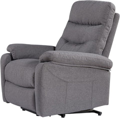 Contemporary Lift Chair Recliner with Grey Fabric Upholstery