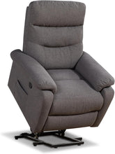 Contemporary Lift Chair Recliner with Grey Fabric Upholstery