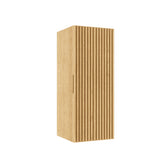 BOI 12" Wall-Mounted Floating Striped Bathroom Vanity Side Cabinet with a Door and a Shelf, (Suitable for BRON Bathroom Vanity), Corolla Oak Woodgrain Color
