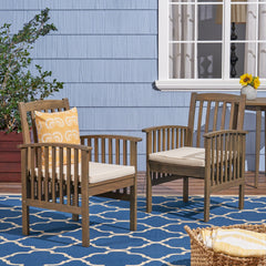 CASA ACACIA DINING CHAIR,2PCS with 2 Cushions
