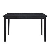 Black Finish Dining Table Casual Style Dining Room Wooden Furniture 1pc Modern Dinette