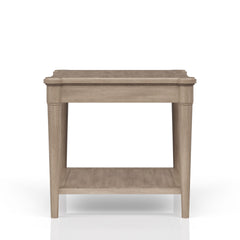 Sand Finished End Table With Storage Drawer