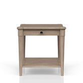 Sand Finished End Table With Storage Drawer