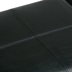 Avalon 42 inch Wide Storage Ottoman in Midnight Black Vegan Leather