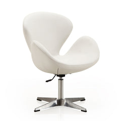 Swivel Lounge Chair in White