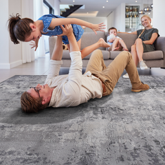 MARFI Collection 5X7 Light Grey / Abstract Area Rug