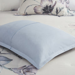8 Piece Cotton Printed Comforter Set Blue King