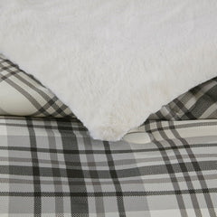 King/Cal King Faux Wool to Faux Fur Down Alternative Comforter Set