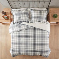 King/Cal King Faux Wool to Faux Fur Down Alternative Comforter Set