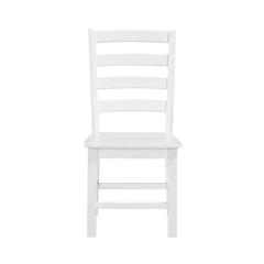Contemporary White Finish Side Chairs Set of 2 Dining Wooden Kitchen Dining Furniture Casual Style