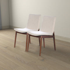 Ravel Beige Fabric Dining Chair Set of 2