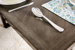 Contemporary Gray 1pc Counter Height Dining Table Solid wood Center Support Beam Table Dining Room Furniture