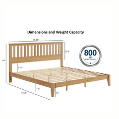 Malinda Mission Style King Panel Bed