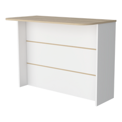 Crete Kitchen Island, Kitchen Bar with 3-Tier Shelves