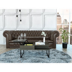 Atlanta Lift Top Coffee Table, One Shelf, Carbon Espresso / Onyx