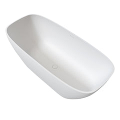 67" Premium Solid Surface Deep Soaking Bathtub