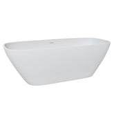 67" Premium Solid Surface Deep Soaking Bathtub