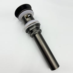 2 Pcs Bathroom Sink Drain with Overflow, Vessel Sink Lavatory Vanity Pop Up Drain Stopper, 304 Stainless Steel