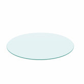 36"Inch Round Tempered Glass Table Top Clear Glass 1/4"Inch Thick Round Polished Edge
