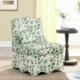 Flannel single dining chair with soft seat cushion and backrest, no armrests, matching pillow can be used as waist cushion, this dining chair can be used in the living room - GREEN