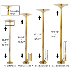 Dance Pole Spinning Static Dancing Pole Portable Removable for Home Club Bar Gym 86.2-109.8" Height Adjustable Weight Capacity 440lb Gold