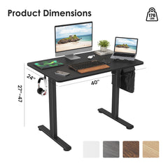 STARY Electric Standing Desk Adjustable Height Sit Stand Home Office Desk with Splice Board