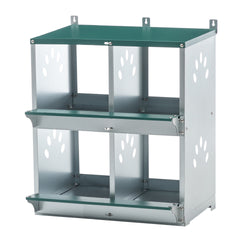 4 Compartment Chicken Nesting Boxes, Metal Nesting Boxes Wall Mount Chicken Egg Laying Box for Different Chicken Breeds