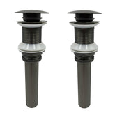 2 Pcs Bathroom Sink Drain without Overflow, Vessel Sink Lavatory Vanity Pop Up Drain Stopper, 304 Stainless Steel