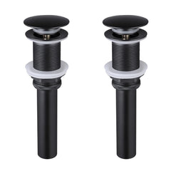 2 Pcs Bathroom Sink Drain without Overflow, Vessel Sink Lavatory Vanity Pop Up Drain Stopper, 304 Stainless Steel