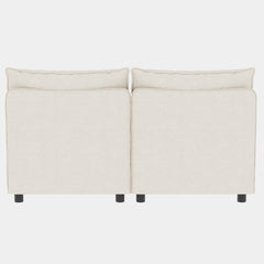 Armless Seat for Modular Sectional Sofa, Convertible Sofa Seat With Storage, Sleeper Sectional Sofa Set, Fabric Flexible Modular Combinations for Living Room(2PCS)