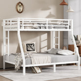 Metal Twin over Full Bunk Bed for Teens and Adults,Space-Saving/Noise Reduced/No Box Spring Needed, White