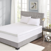Hypoallergenic 3" Cooling Gel Memory Foam Mattress Topper with Removable Cooling Cover